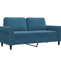 2-Sitzer-Sofa Blau 140 cm Samt