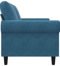 2-Sitzer-Sofa Blau 140 cm Samt