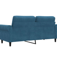 2-Sitzer-Sofa Blau 140 cm Samt