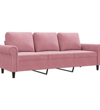 3-Sitzer-Sofa Rosa 180 cm Samt