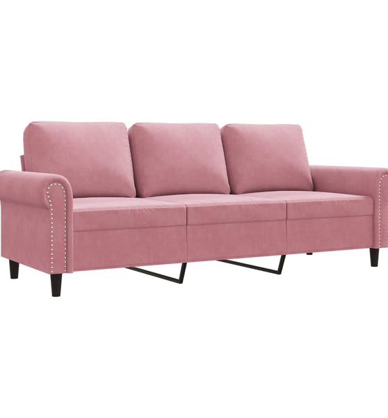 3-Sitzer-Sofa Rosa 180 cm Samt