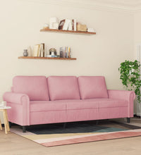 3-Sitzer-Sofa Rosa 180 cm Samt