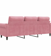 3-Sitzer-Sofa Rosa 180 cm Samt