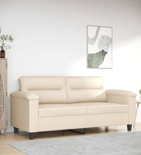 2-Sitzer-Sofa Beige 140 cm Mikrofasergewebe