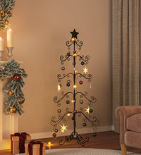 Metall-Weihnachtsbaum für Dekorationen Schwarz 150 cm