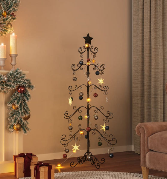 Metall-Weihnachtsbaum für Dekorationen Schwarz 150 cm