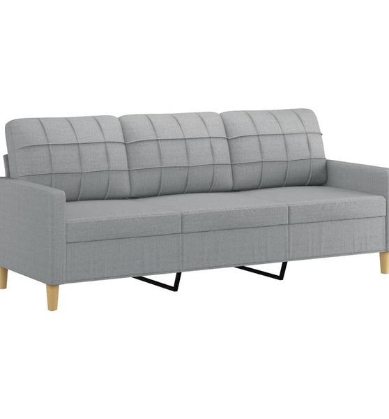 3-Sitzer-Sofa Hellgrau 180 cm Stoff