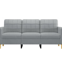 3-Sitzer-Sofa Hellgrau 180 cm Stoff