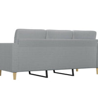 3-Sitzer-Sofa Hellgrau 180 cm Stoff