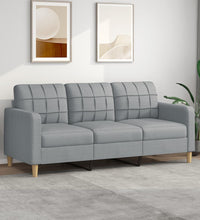 3-Sitzer-Sofa Hellgrau 180 cm Stoff