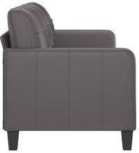 3-Sitzer-Sofa Grau 180 cm Kunstleder