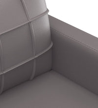 3-Sitzer-Sofa Grau 180 cm Kunstleder