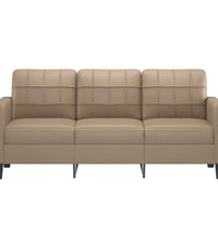 3-Sitzer-Sofa Cappuccino-Braun 180 cm Kunstleder