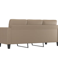 3-Sitzer-Sofa Cappuccino-Braun 180 cm Kunstleder