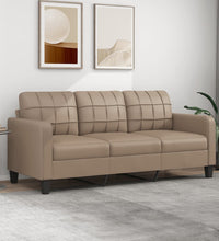 3-Sitzer-Sofa Cappuccino-Braun 180 cm Kunstleder