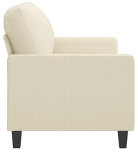 2-Sitzer-Sofa Creme 120 cm Kunstleder