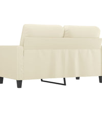 2-Sitzer-Sofa Creme 120 cm Kunstleder