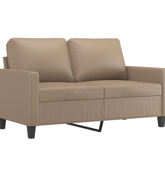 2-Sitzer-Sofa Cappuccino-Braun 120 cm Kunstleder
