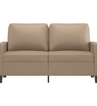 2-Sitzer-Sofa Cappuccino-Braun 120 cm Kunstleder