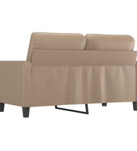 2-Sitzer-Sofa Cappuccino-Braun 120 cm Kunstleder