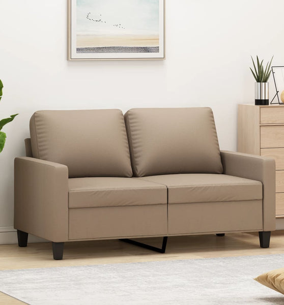 2-Sitzer-Sofa Cappuccino-Braun 120 cm Kunstleder