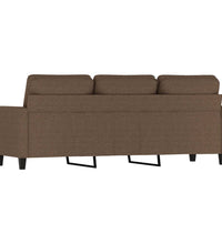 3-Sitzer-Sofa Braun 180 cm Stoff