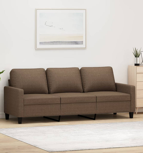 3-Sitzer-Sofa Braun 180 cm Stoff