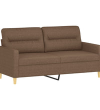 2-Sitzer-Sofa Braun 140 cm Stoff