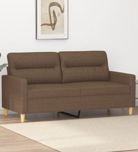2-Sitzer-Sofa Braun 140 cm Stoff
