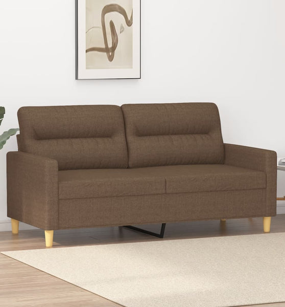 2-Sitzer-Sofa Braun 140 cm Stoff