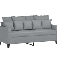 2-Sitzer-Sofa Hellgrau 140 cm Stoff