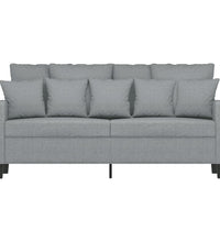 2-Sitzer-Sofa Hellgrau 140 cm Stoff