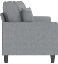 2-Sitzer-Sofa Hellgrau 140 cm Stoff