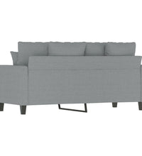 2-Sitzer-Sofa Hellgrau 140 cm Stoff