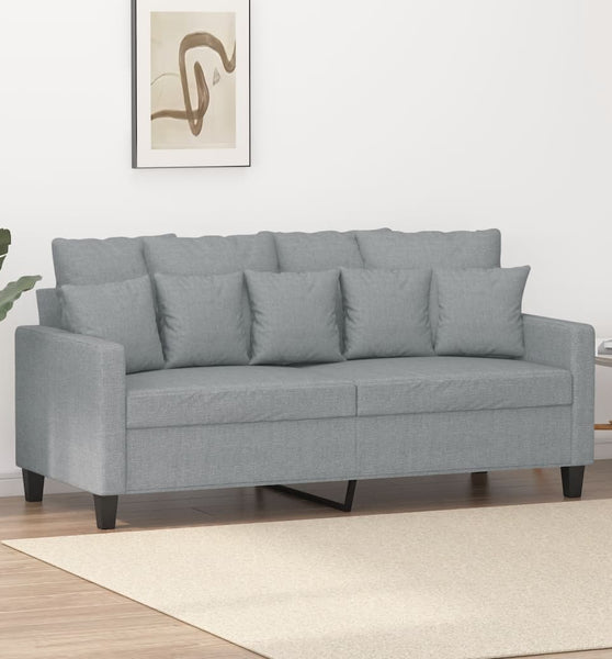 2-Sitzer-Sofa Hellgrau 140 cm Stoff