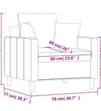 Sessel Rosa 60 cm Samt