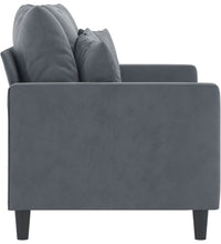 2-Sitzer-Sofa Dunkelgrau 120 cm Samt