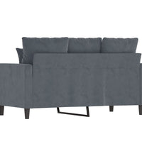 2-Sitzer-Sofa Dunkelgrau 120 cm Samt