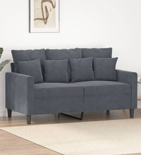 2-Sitzer-Sofa Dunkelgrau 120 cm Samt