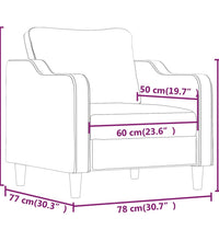 Sessel Hellgrau 60 cm Stoff