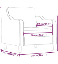 Sessel Dunkelgrau 60 cm Stoff