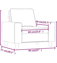 Sessel Braun 60 cm Stoff