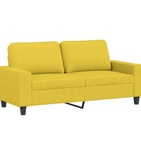 2-Sitzer-Sofa Hellgelb 140 cm Stoff