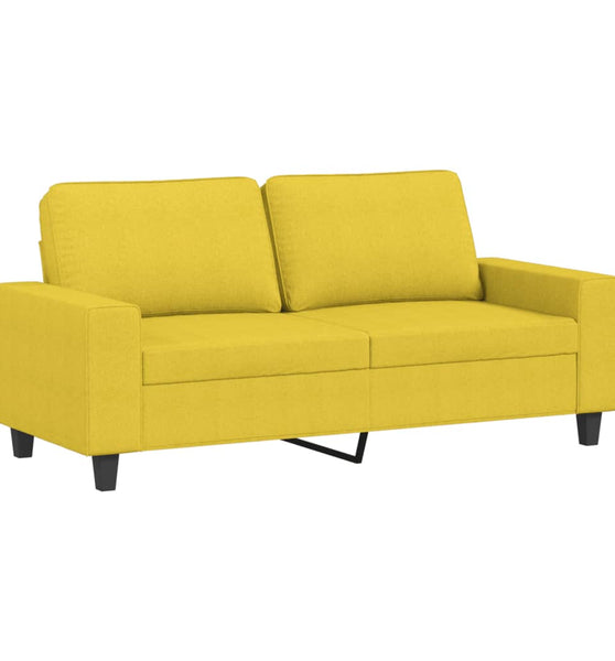2-Sitzer-Sofa Hellgelb 140 cm Stoff