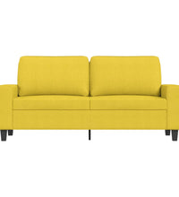 2-Sitzer-Sofa Hellgelb 140 cm Stoff