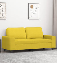 2-Sitzer-Sofa Hellgelb 140 cm Stoff