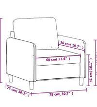 Sessel Dunkelgrün 60 cm Samt