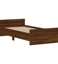 Bettgestell ohne Matratze Braun Eiche 90x200 cm Holzwerkstoff