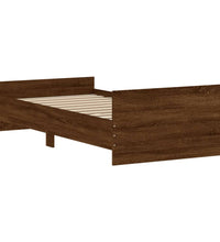 Bettgestell ohne Matratze Braun Eiche 90x200 cm Holzwerkstoff