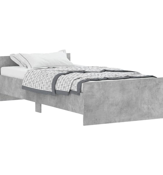 Bettgestell Betongrau 90x190 cm Holzwerkstoff